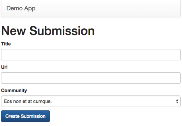 Demo App New Submission View