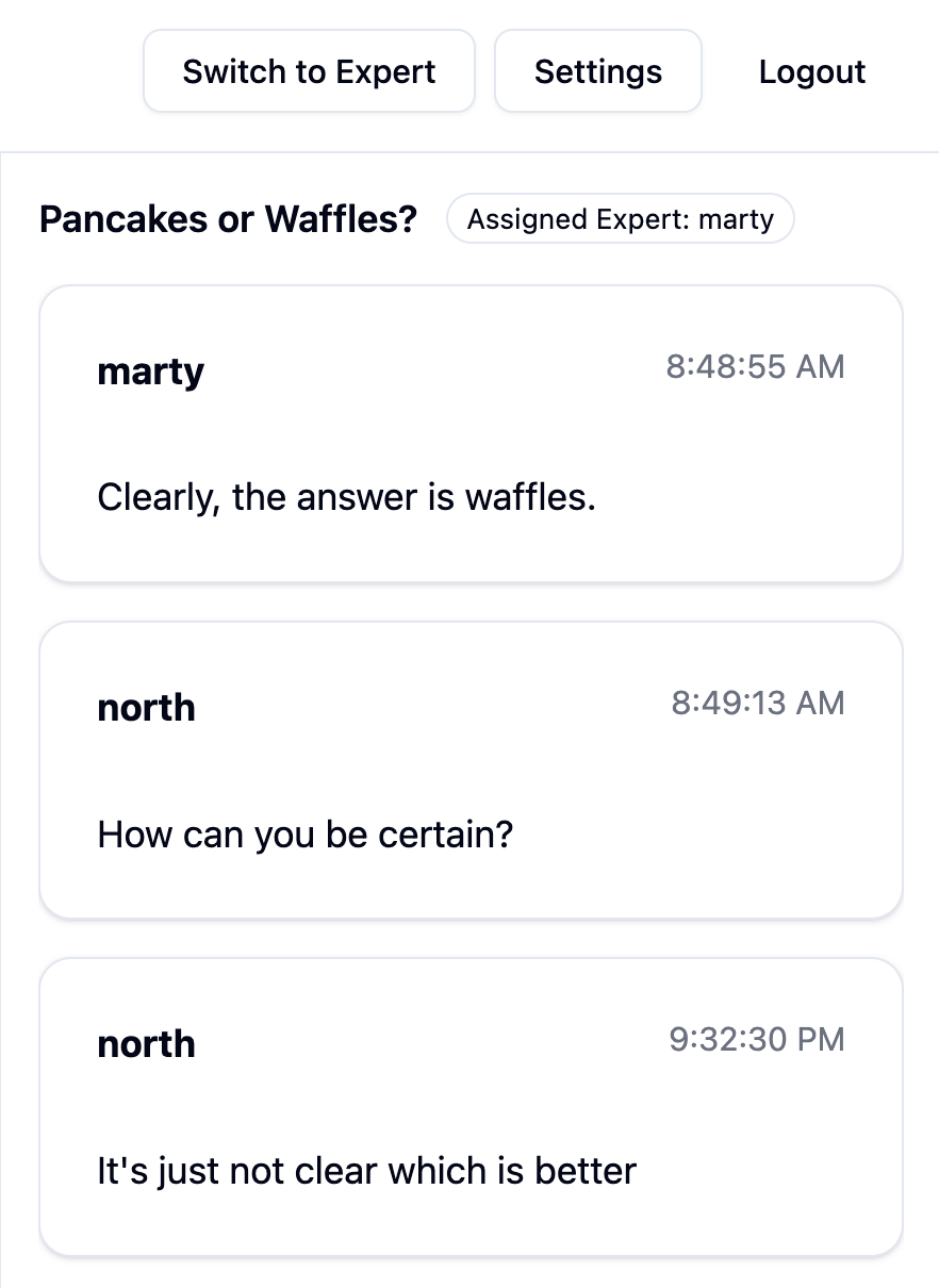 Sharding Asker Conversation View