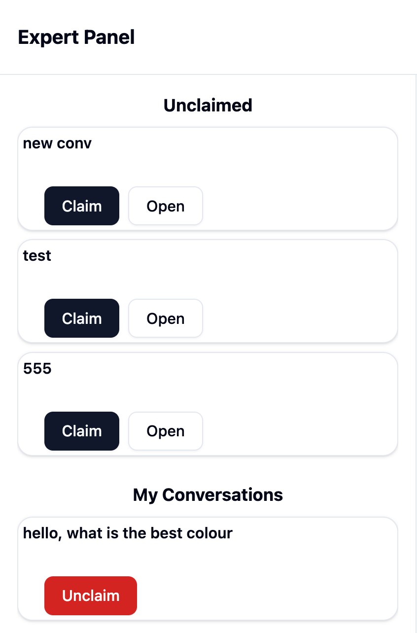 Sharding Expert Conversation List View